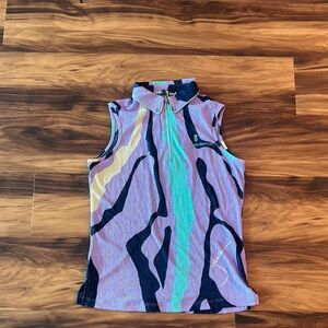 Colorful Sleeveless Women's golf top